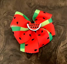 Watermelon Double Loop 4" Hair Bow