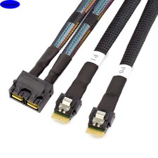Mini SAS SFF-8643 8I to 2 Ports slim SAS SFF-8654 4I Adapter cable