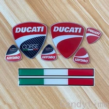 Domed 3D Motorcycle Fuel Tank Fairing Body Badge Emblem Decal Sticker For DUCATI