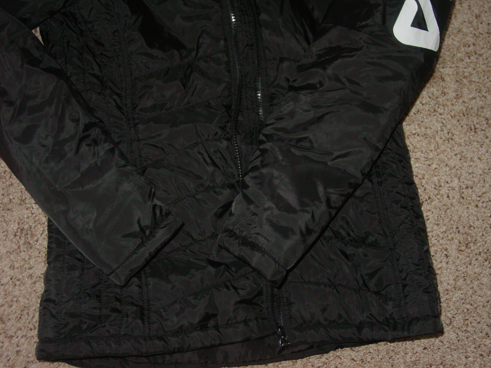 Giacca donna Fila full zip sportiva nera bianca rossa con cappuccio! Taglia Media