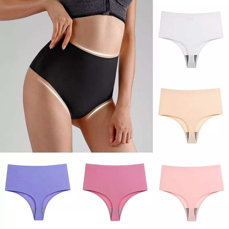 Women's High Waist Body Shaper Slim Tummy Control Thong Pants Workout  Underwear