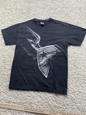 Vtg Famous Stars and Straps Giant Logo Print Tee Faded 2000s y2k Travis Barker