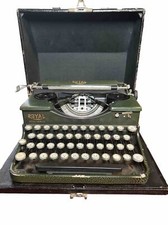 1920s Vintage Green Royal Portable Typewriter thumbnail
