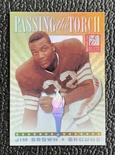 🔥JIM BROWN TERRELL DAVIS 1999 DONRUSS ELITE PASSING THE TORCH REFRACTOR /1500🔥