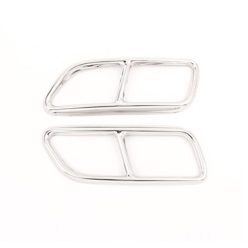 Stainless Chrome Rear Exhaust Muffler Tail Pipe Cover For Volvo S60 V60 2020-22 - Picture 3 of 8