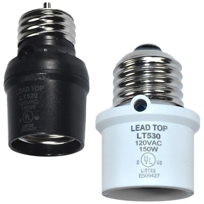 2-Pack Sensor Automatisch Dämmerung Bis Dawn Licht Steckdose E26 E27 für Außen