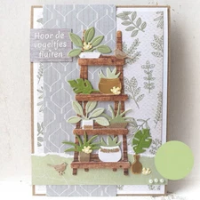 Metal Cutting Dies Flower Rack And Pot DIY Diary Decorative Paper Card Embossing