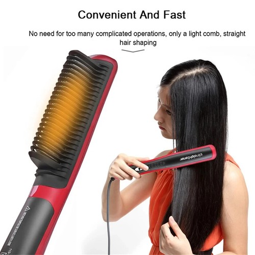 Hair Brush Straightener Professional Hot Straightening Curling Comb Electric New - Picture 6 of 17