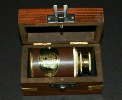 Telescopio Ottano Vintage Telescopio Vintage In Ottone Con Scatola Legno - 22,9 Cm, Decorazione Nautica Per Casa Accessori Stile Marinaio - Foto 3
