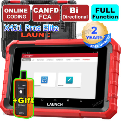 2024 LAUNCH X431 Pros Elite V + Bidirectional Car Diagnostic Scanner Key Coding