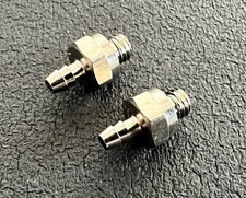 Fitting UNF 10-32  X Hose Barb 5/32” 3mm Air Fuel Gas Oil  Boat  LOT of 2