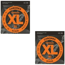 D'Addario Guitar Strings 2 Sets ECG26 Chromes Medium