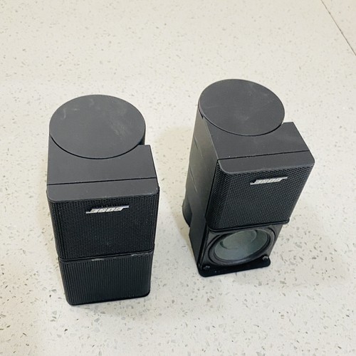 Set of 2 Bose Lifestyle Jewel Mini Double Cube Speakers - Black Tested Works - Picture 10 of 13