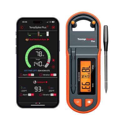 TempSpike 600 ft Wireless Meat Thermometer with Ultra-Thinner Probe, Bluetoot...