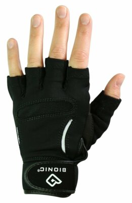 BIONIC Women's ReliefGrip SRG Fitness Workout Gloves - For The Gym Black (Pair)
