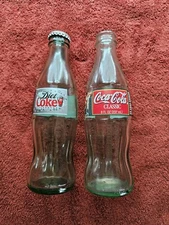 2 Coke Collectibles Bottles - 1997 Christmas and Diet Coke