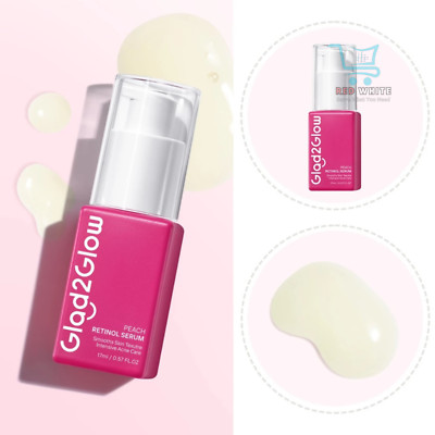 GLAD2GLOW Retinol + Peach Serum   Smooth & Repair 17ml Free Shipp