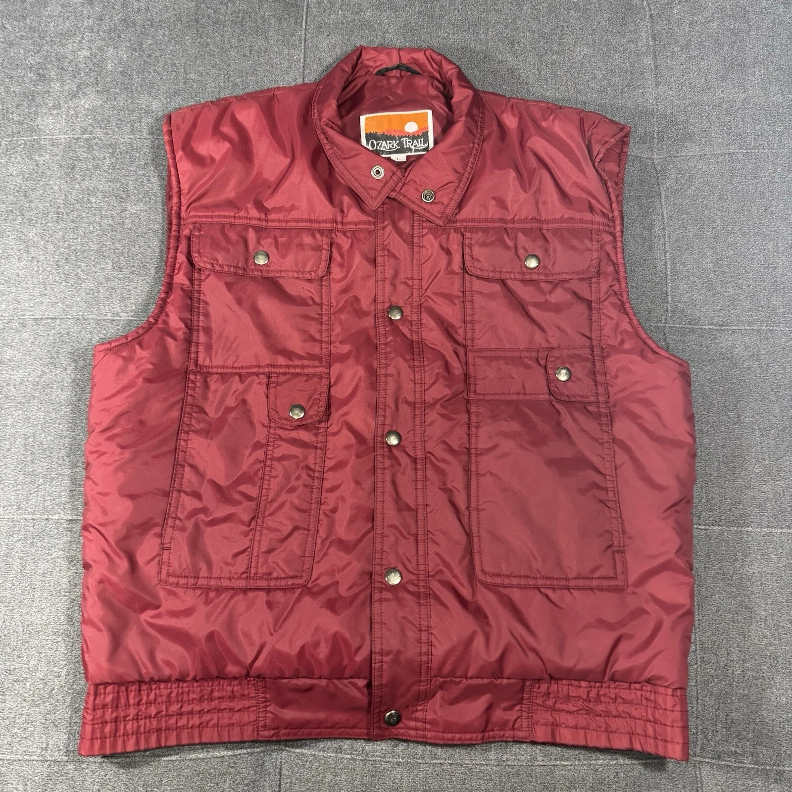 Vtg Ozark Trail Vest Mens Large Dark Red Maroon Burgundy Pockets Hiking Outdoors
Opens in a new wind