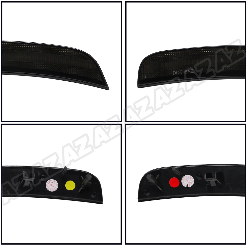 Juego de 4 piezas de luces de señalización laterales traseras + delanteras para Dodge Viper 13-17 carcasa de humo Foto 4 de 4