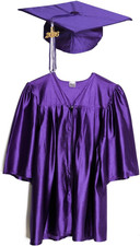 Shiny Child Graduation Cap, Gown, Tassel and 2026 Charm Set, Kindergarten Gradua