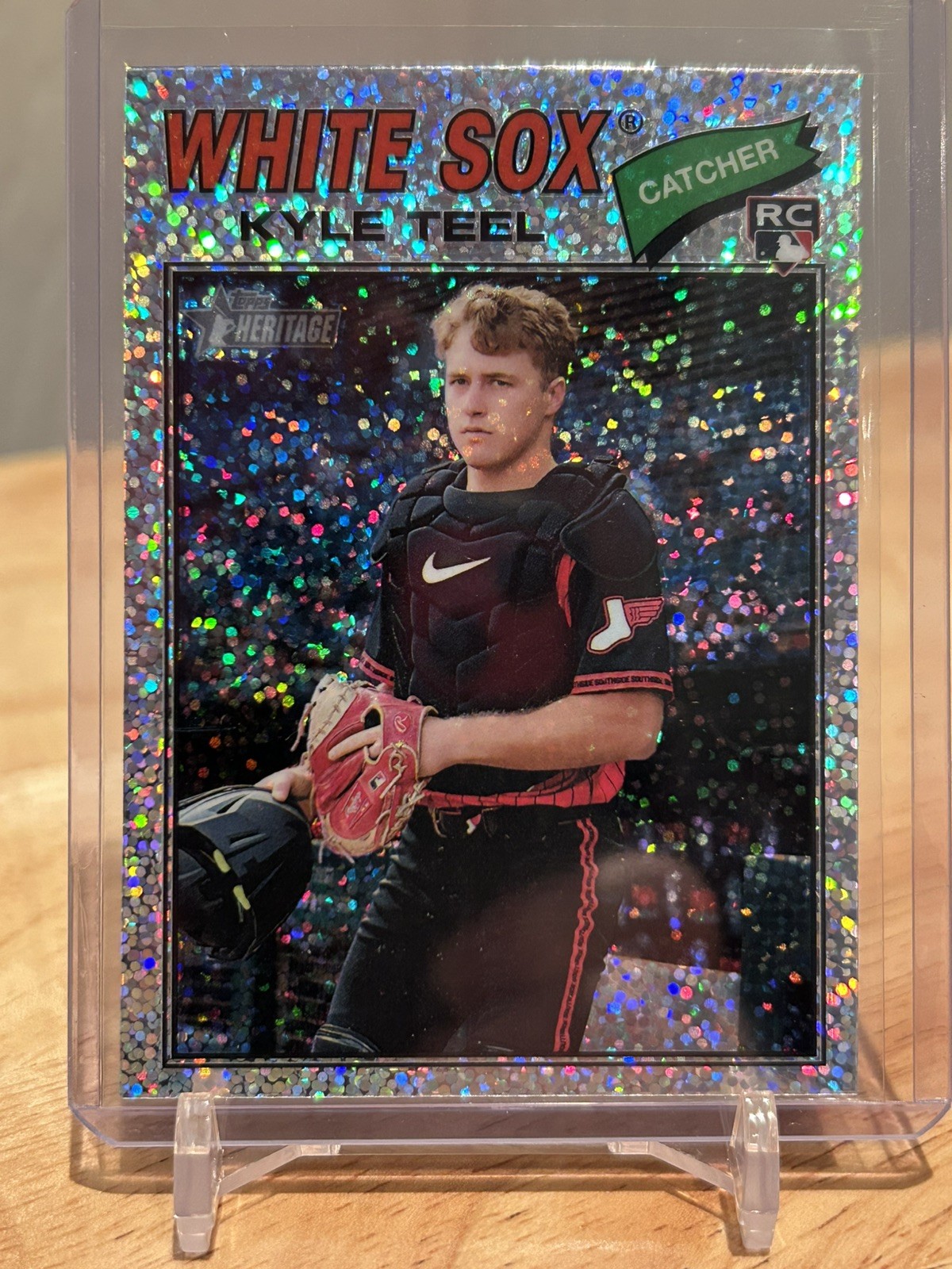 2026 Topps Heritage Chrome Silver  Sparkle Kyle Teel RC #182 White Sox