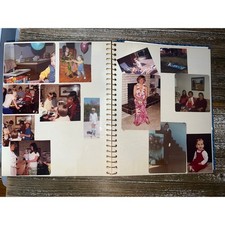 Vintage Photo Album Scrapbook Packed Color Photographs Family 70s 80s Ephemera