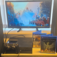 Sony PlayStation 4 PS4 Black Home Console + DualShock 4 Controller, 2 games