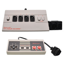 نينتندو NES أصلي Four Score Controller محول Gray Wired