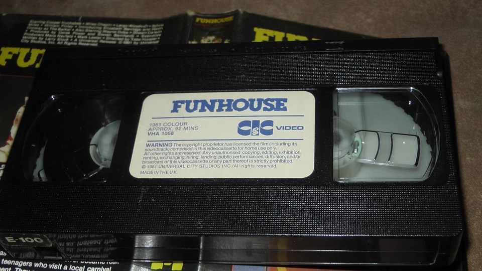 Funhouse Carnival Of Terror VHS Video Tape Ex Rental Pre Cert CIC Video Nasty - Image 2 of 4