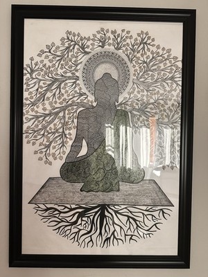 Mandala Handmade Buddha Mediating Wall Art Home Decor