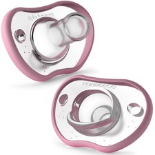 Nanobebe Baby Pacifiers 0-3 Month - Orthodontic, Curves Comfortably with Face...
