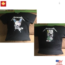 Metallica TShirt Size LARGE 2 Sided: Damage Inc / Historia - Pushead READ INFO