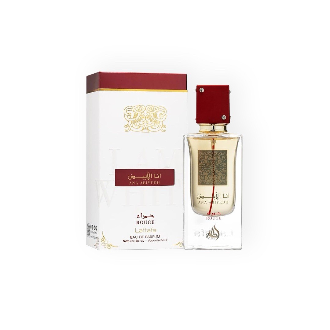 Ana Abiyedh Rouge Lattafa parfum de luxe 60ml aux notes d'ambre rouge