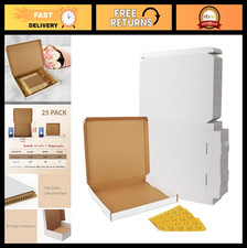 12x9x1 Shipping Boxes Set of 25 - White Corrugated Cardboard for Packing  Maili