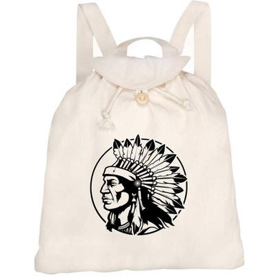 Canvas Rucksack / Backpack ''Native American Chief'' (RK00033189)