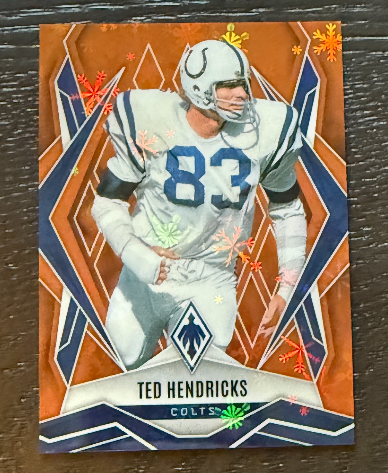 Ted Hendricks 2025 Panini Phoenix #88 Orange Winter /99 Colts