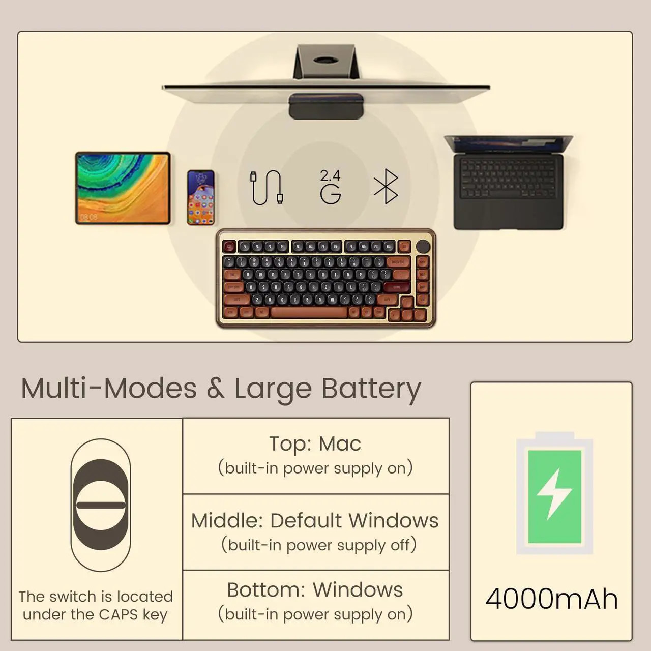 Akko MU02 75% Walnut Wireless Hot Swap 7