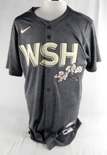 2024 Washington Nationals Luis Perdomo #56 Game Issued Grey Jersey City Con 4