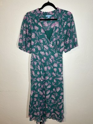 Draper James Floral Wrap-Style Midi Dress Size XL