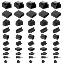 50PCS USB Port Dust Covers Silicone Plug Set for Type C HDMI RJ45 Audio
