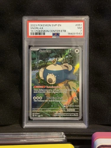 2023 POKEMON SVP EN-SV 151 POKEMON CENTER ETB PROMO #051 SNORLAX PSA 7