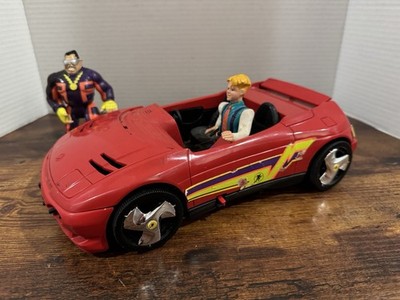 RARE 1991 Hasbro James Bond JR. Sports Car + 2 Action Figures Lot Vintage Toys