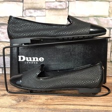 Dune London Genevene Black Reptile Leather Loafers - UK 3 /EU 36 - RRP £65 - New