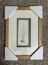 Pressed Art Piece Made From Dried Fibers, Leaves, Petals From Madagascar Signed