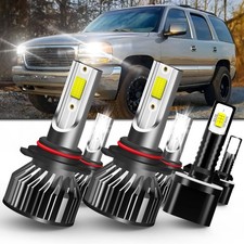 SPRBTBUB fit for 2000-2006 GMC Yukon XL 1500 2500 headlight bulbs combo, 90...
