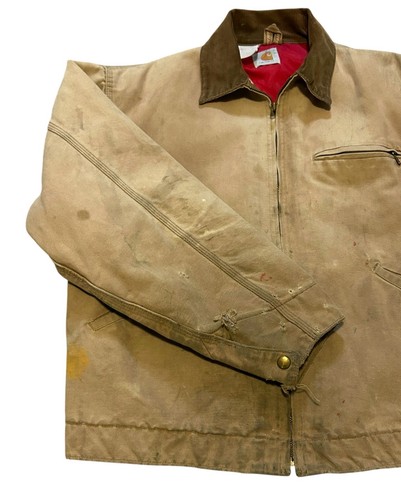Carhartt Detroit Jacket Vintage Quilt Lined  Worn Distressed 6QLJ Men’s 46/XL by Carhartt, $97 - Photo 5