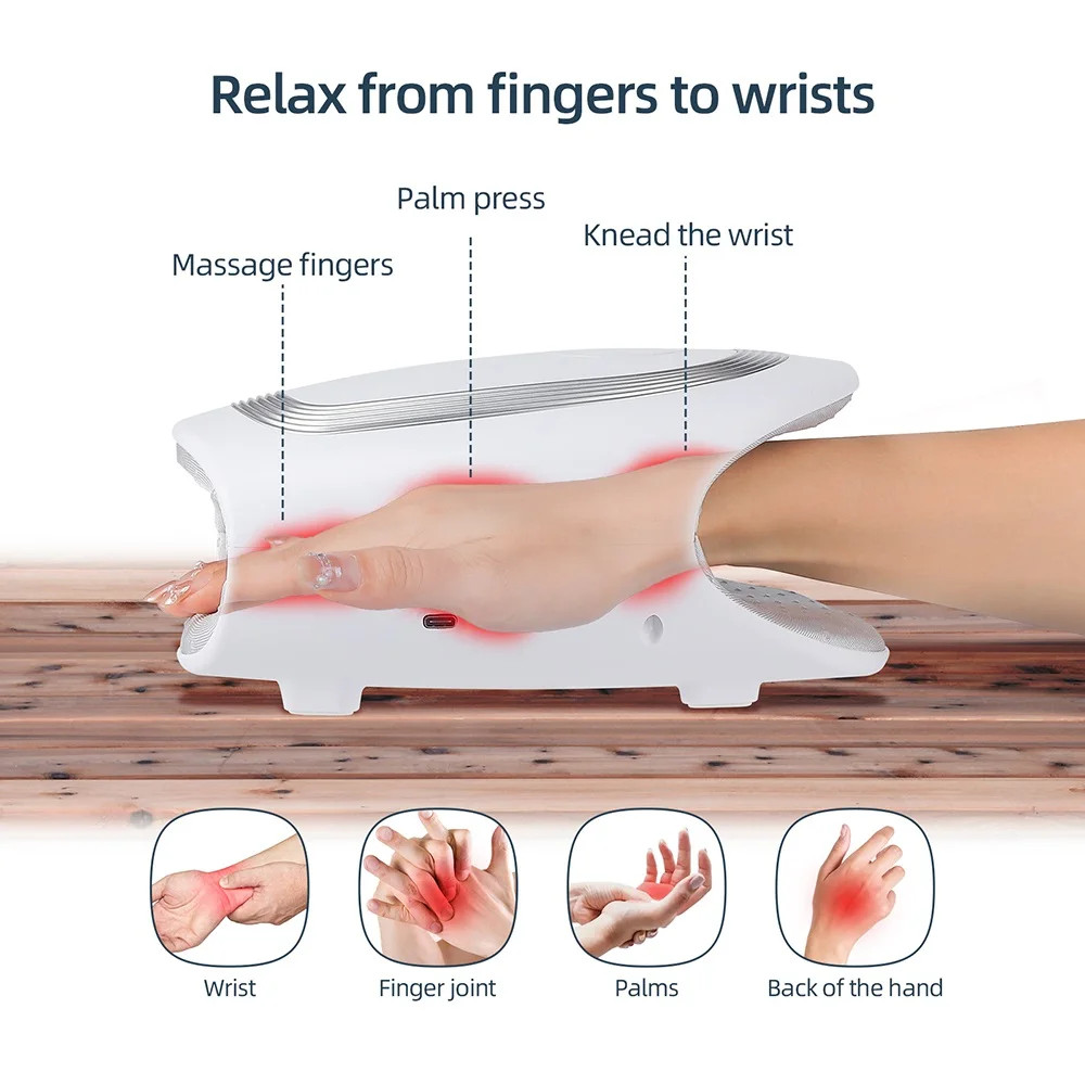 Electric Hand Massager With Compression For Pain Relief & Circulation