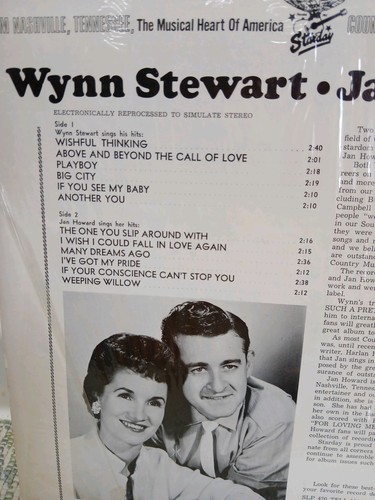 WYNN STEWART / JAN HOWARD: wynn stewart / jan howard STARDAY 12" LP 33 RPM - Picture 23 of 24