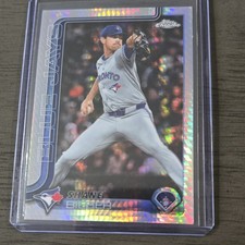 Topps 2025 Chrome Update Shane Bieber #USC52 Blue Wave Toronto Blue Jays