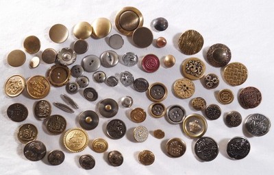 Buttons Metal Mixed Lot Sewing Arts Crafts Clothing Costume Repair 4oz